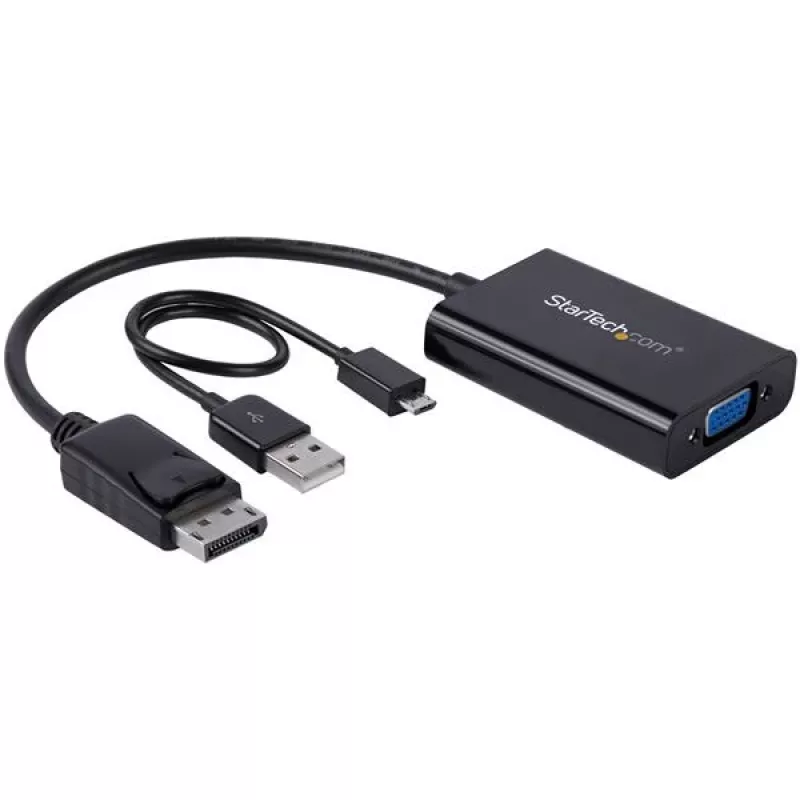 StarTech.com DP2VGAA adaptador de DisplayPort para VGA com áudio, ativo, 1920x1200 (WUXGA), DisplayPort 1.2, preto