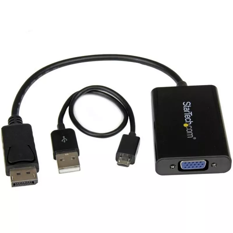 StarTech.com DP2VGAA adaptador de DisplayPort para VGA com áudio, ativo, 1920x1200 (WUXGA), DisplayPort 1.2, preto
