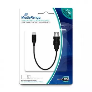 Cabo USB MediaRange MRCS168 0,2m Micro-USB B USB A preto