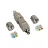 Conector de fios LogiLink MP0057 Cat.6A Cat.7 Cat.7A metálico