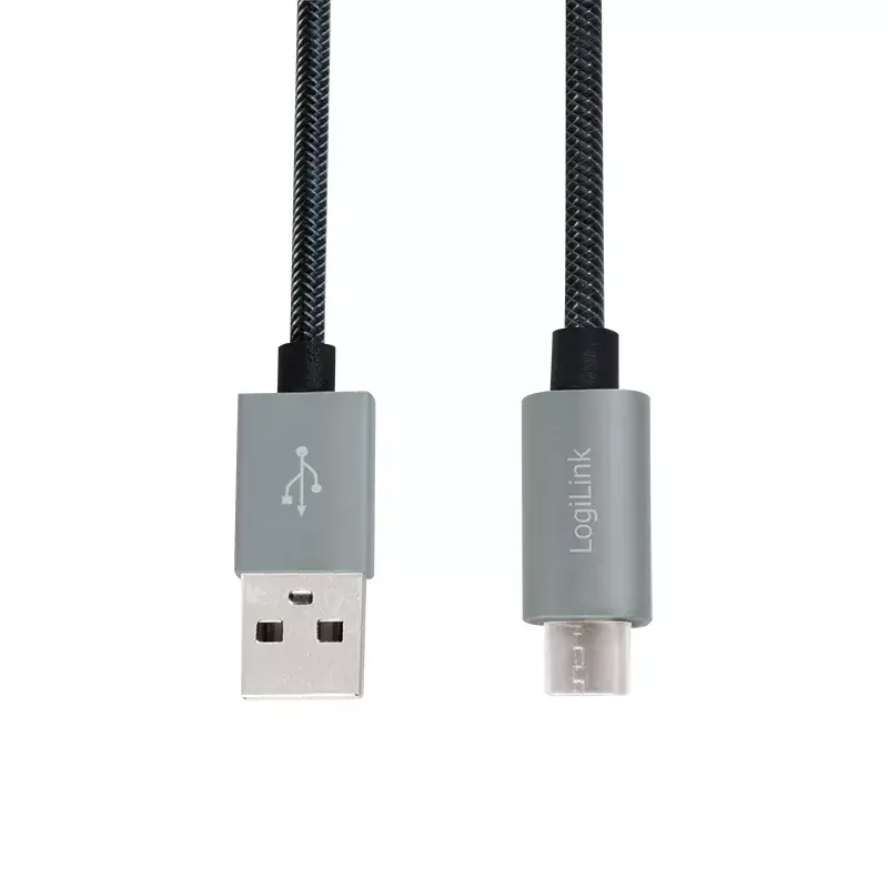 Cabo USB LogiLink CU0132 1 m USB A Micro-USB A cinzento