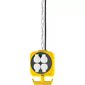 Extensão elétrica Brennenstuhl 1151760 5 m 2 tomadas AC preto branco amarelo