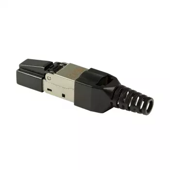 Conector de fio LogiLink MP0044 RJ-45 Cat6a 0,5 m aço inoxidável