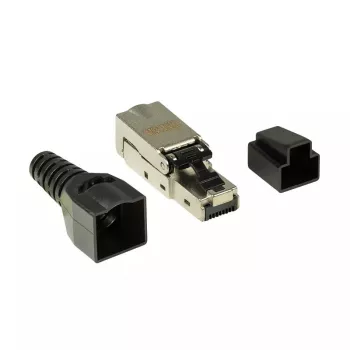Conector de fio LogiLink MP0044 RJ-45 Cat6a 0,5 m aço inoxidável