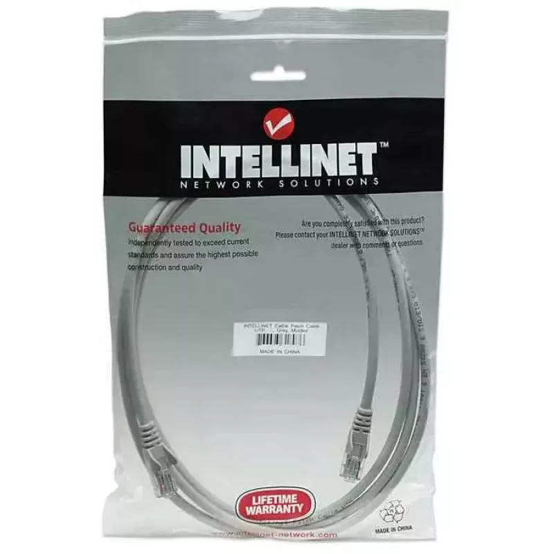 Intellinet 319973 cabo de rede patch Cat5e U/UTP, 2x RJ45, moldado, 15 m, cinzento