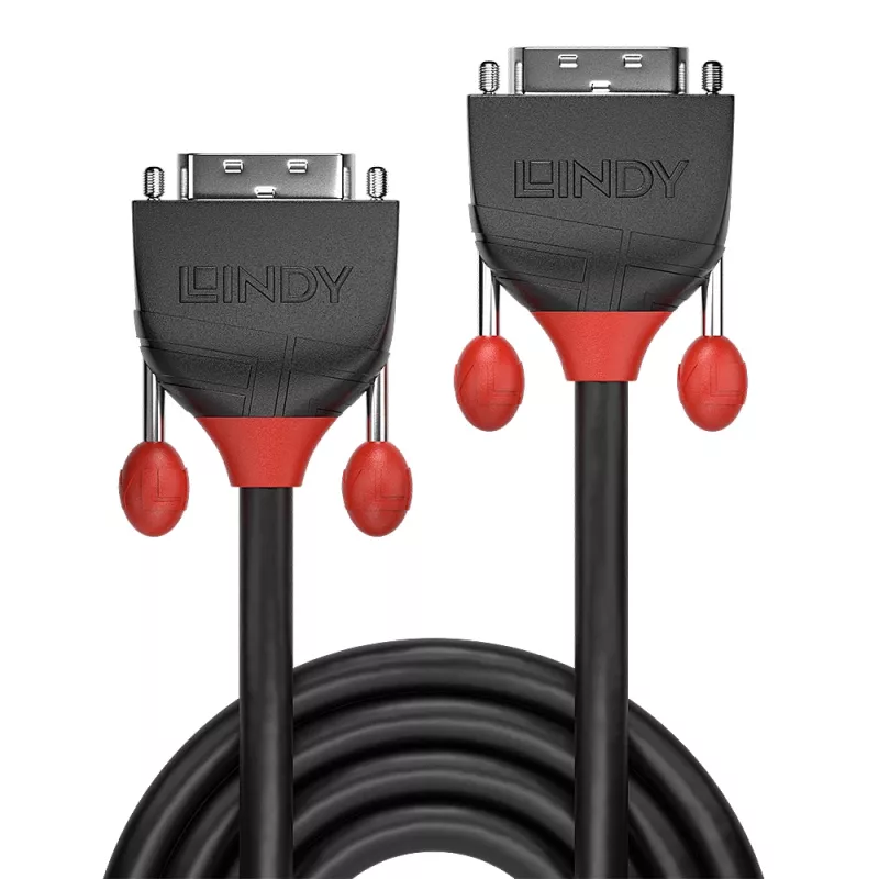 Cabo DVI-D Dual Link Lindy 5 m, linha preta