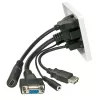 Placa de parede Lindy Multi AV 60220 HDMI VGA USB A 3,5 mm