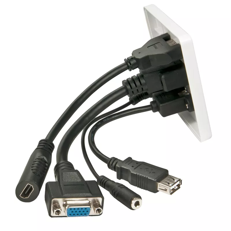 Placa de parede Lindy Multi AV 60220 HDMI VGA USB A 3,5 mm