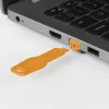 Chave de bloqueio de porta RJ45 Lindy laranja modelo 47896 — chave de segurança mecânica para bloqueios de portas de rede