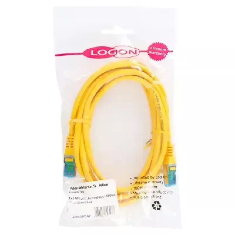 LOGON TCR55SS200Y cabo de rede, Cat5e SF/UTP (S-FTP), 20 m, amarelo