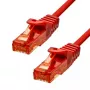 Cabo de rede ProXtend CAT6 RJ-45 U/UTP 0,75 m vermelho