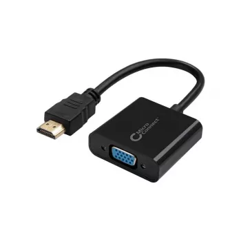 Adaptador de cabo de vídeo Microconnect HDMVGA1B 0,15 m HDMI Type-A (Standard) VGA (D-Sub) preto