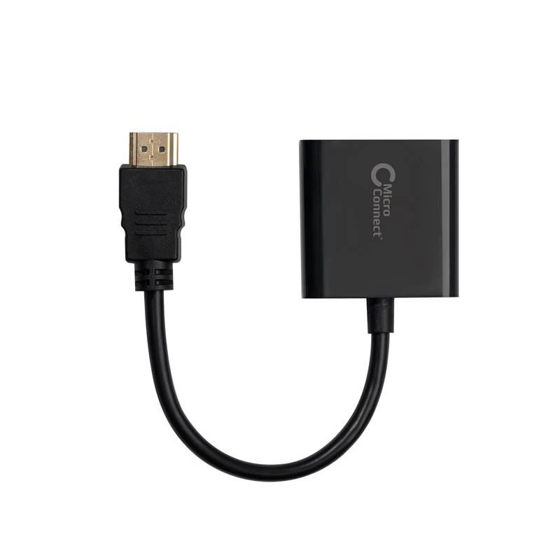 Adaptador de cabo de vídeo Microconnect HDMVGA1B 0,15 m HDMI Type-A (Standard) VGA (D-Sub) preto