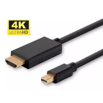 Adaptador de cabo de vídeo Microconnect MDPHDMI3B-4K 3 m Mini DisplayPort HDMI Type-A (Standard) preto