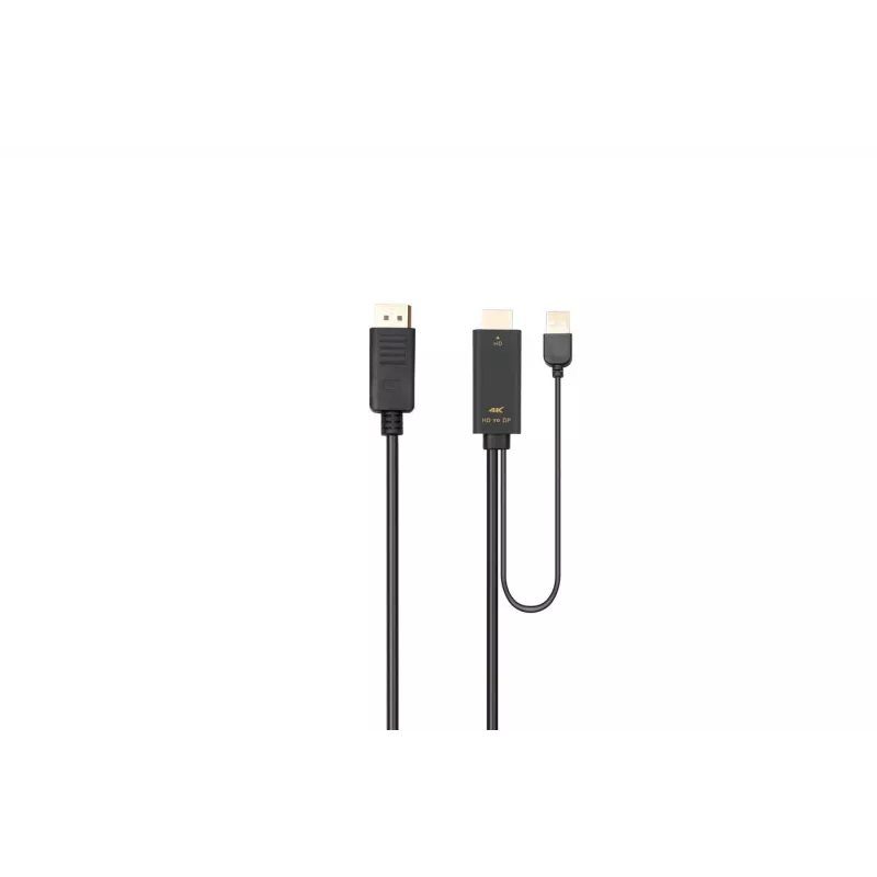 Adaptador de cabo de vídeo Microconnect HDMI-DP-CON3 3 m HDMI Type-A (Standard) DisplayPort preto