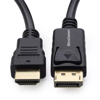 Adaptador de cabo de vídeo Microconnect MC-DP-HDMI-1000 10 m DisplayPort preto