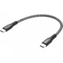 Cabo USB-C Sandberg Survivor 0,2 m 100 W preto branco