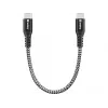 Cabo USB-C Sandberg Survivor 0,2 m 100 W preto branco