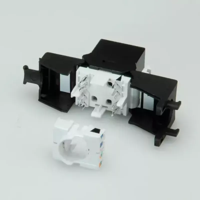 Keystone Jack ROLINE Cat. 6a RJ-45 não blindado sem ferramentas schlank preto