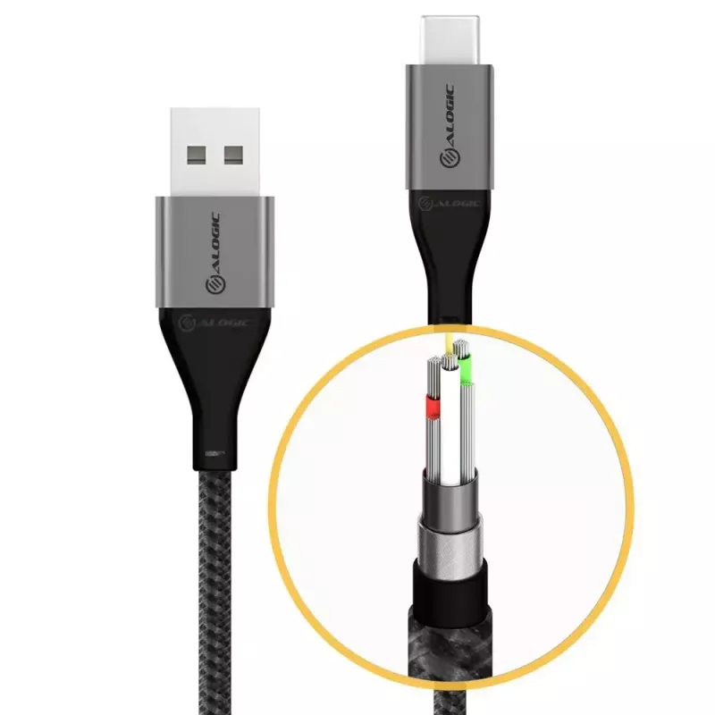 Cabo USB ALOGIC ULCA2030-SGR 0,3 m USB 2.0 cinzento