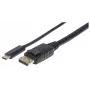 Cabo USB-C para DisplayPort Manhattan, 4K@60Hz, 1 m, macho para macho, preto, não bidirecional, três anos de garantia, compatível com CDP2DP1MBD
