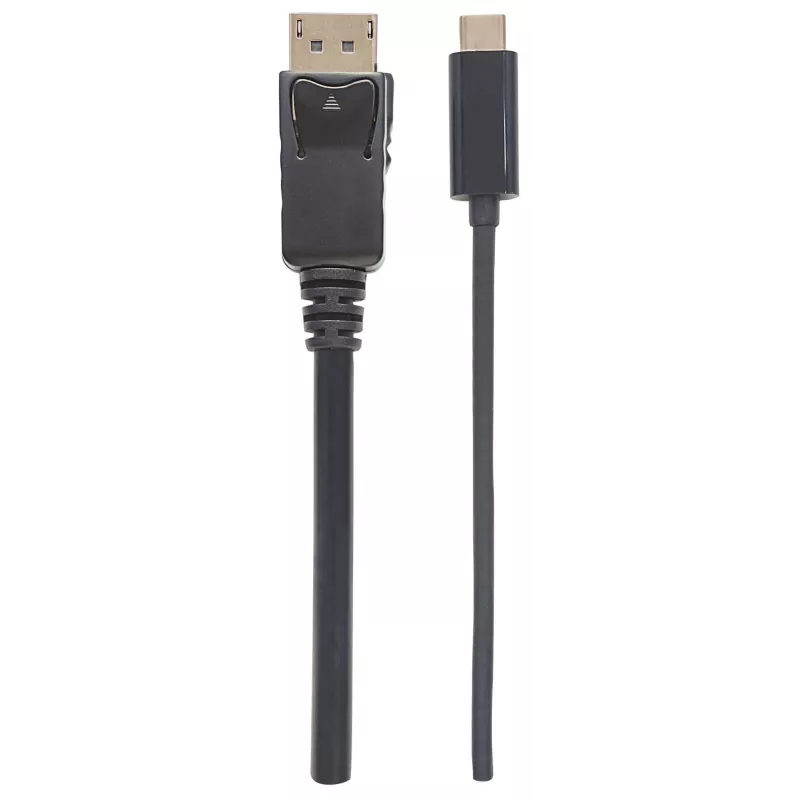 Cabo USB-C para DisplayPort Manhattan, 4K@60Hz, 1 m, macho para macho, preto, não bidirecional, três anos de garantia, compatível com CDP2DP1MBD