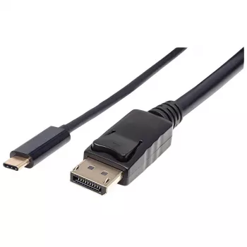 Cabo USB-C para DisplayPort Manhattan, 4K@60Hz, 2 m, macho para macho, preto, não bidirecional, três anos de garantia, comparável com CDP2DP2MBD