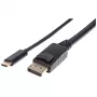 Cabo USB-C para DisplayPort Manhattan, 4K@60Hz, 2 m, macho para macho, preto, não bidirecional, três anos de garantia, comparável com CDP2DP2MBD
