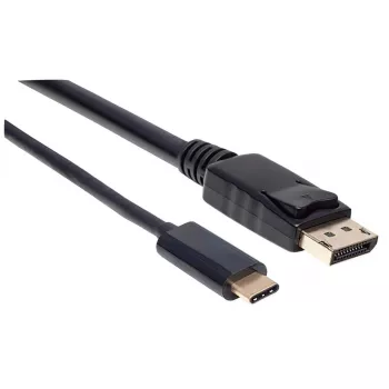 Cabo USB-C para DisplayPort Manhattan, 4K@60Hz, 2 m, macho para macho, preto, não bidirecional, três anos de garantia, comparável com CDP2DP2MBD
