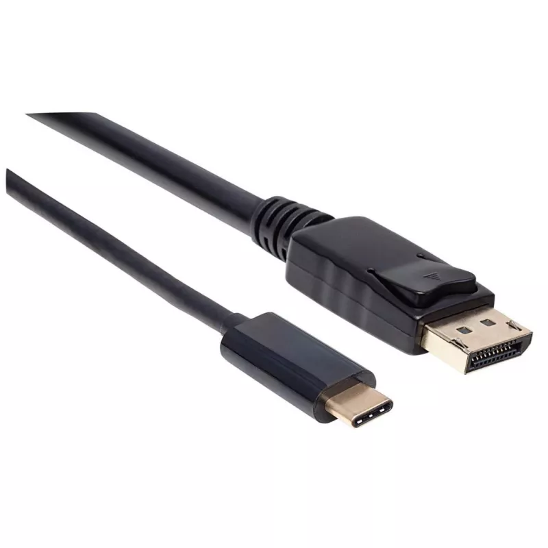 Cabo USB-C para DisplayPort Manhattan, 4K@60Hz, 2 m, macho para macho, preto, não bidirecional, três anos de garantia, comparável com CDP2DP2MBD