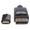 Cabo USB-C para DisplayPort Manhattan, 4K@60Hz, 2 m, macho para macho, preto, não bidirecional, três anos de garantia, comparável com CDP2DP2MBD