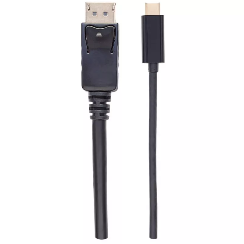 Cabo USB-C para DisplayPort Manhattan, 4K@60Hz, 2 m, macho para macho, preto, não bidirecional, três anos de garantia, comparável com CDP2DP2MBD