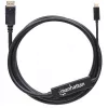 Cabo USB-C para DisplayPort Manhattan, 4K@60Hz, 2 m, macho para macho, preto, não bidirecional, três anos de garantia, comparável com CDP2DP2MBD
