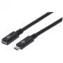 Cabo de extensão USB-C Manhattan 50 cm macho para fêmea