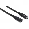 Cabo de extensão USB-C Manhattan 50 cm macho para fêmea