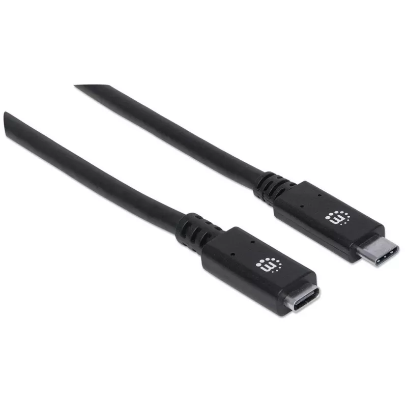 Cabo de extensão USB-C Manhattan 50 cm macho para fêmea