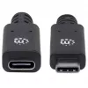 Cabo de extensão USB-C Manhattan 50 cm macho para fêmea