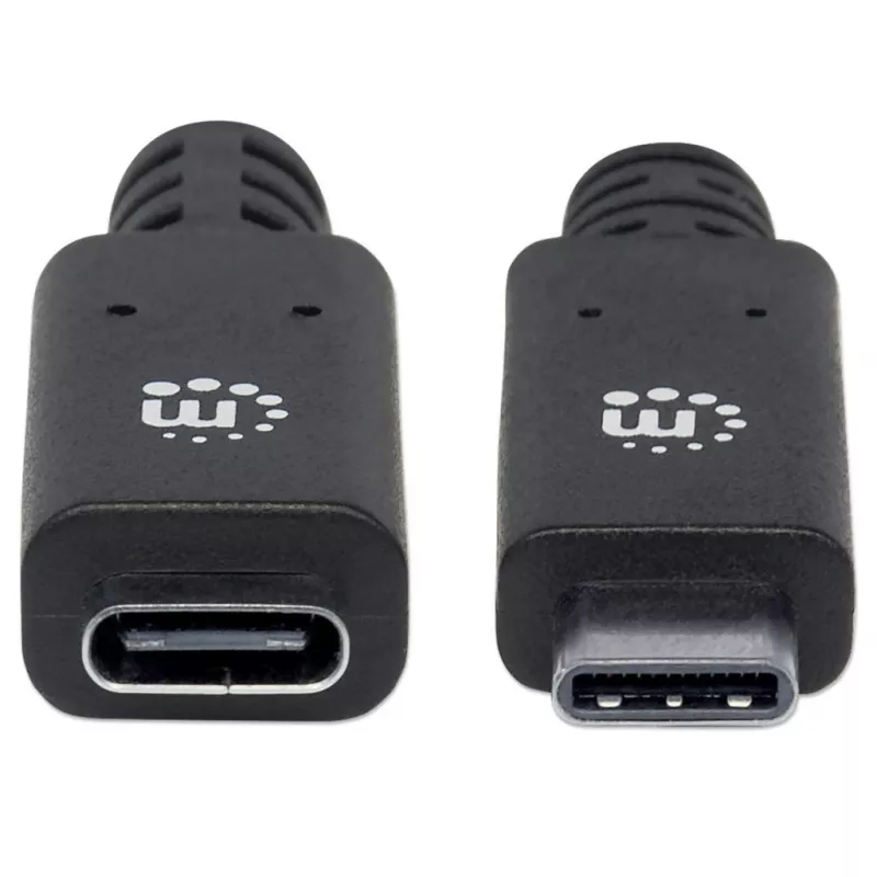 Cabo de extensão USB-C Manhattan 50 cm macho para fêmea