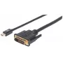 Manhattan 152150 cabo de vídeo de Mini DisplayPort para DVI-D, macho para macho, passivo, 1,8 m, preto