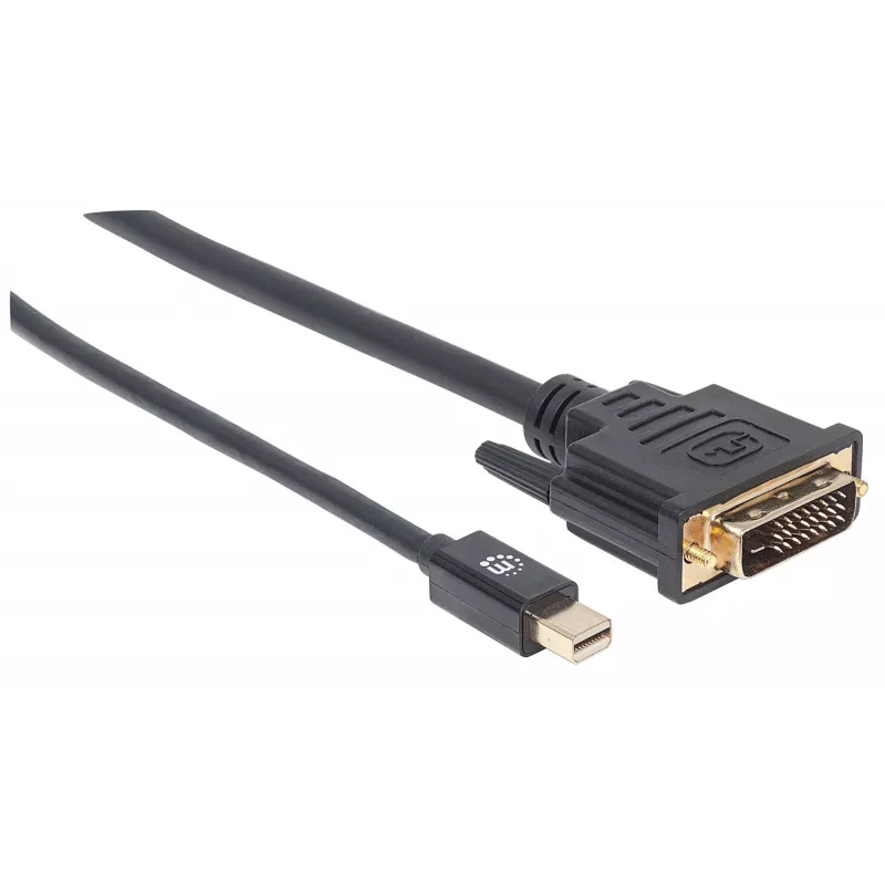 Manhattan 152150 cabo de vídeo de Mini DisplayPort para DVI-D, macho para macho, passivo, 1,8 m, preto