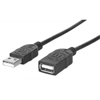Cabo de extensão USB-A para USB-A Manhattan USBEXTAA3BK
