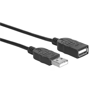 Cabo de extensão USB-A para USB-A Manhattan USBEXTAA3BK
