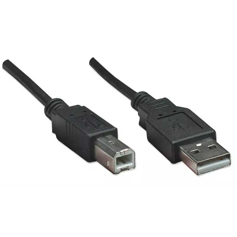 Manhattan 374507 cabo USB 2.0, USB-A (M) para USB-B (M), 0,5 m, moldado, preto