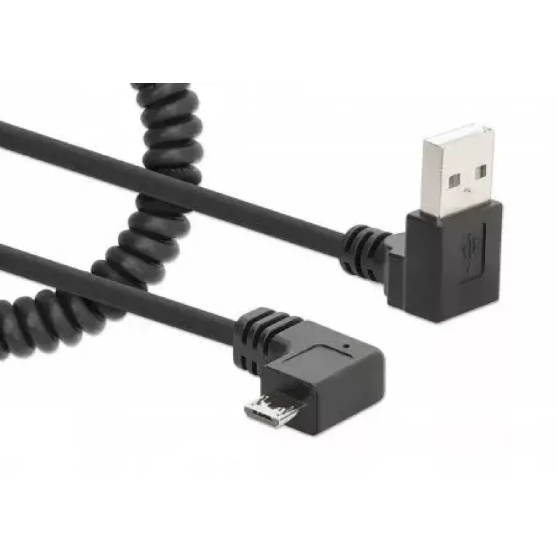 Cabo USB-A para Micro USB Manhattan 356237 1 m macho para macho preto