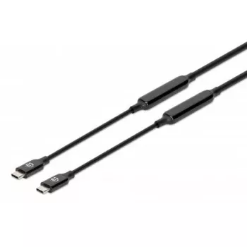 Cabo USB-C Manhattan 5m ativo macho-macho 10 Gbit/s 3A preto