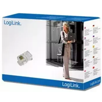 Ficha RJ10 LogiLink MP0017 transparente