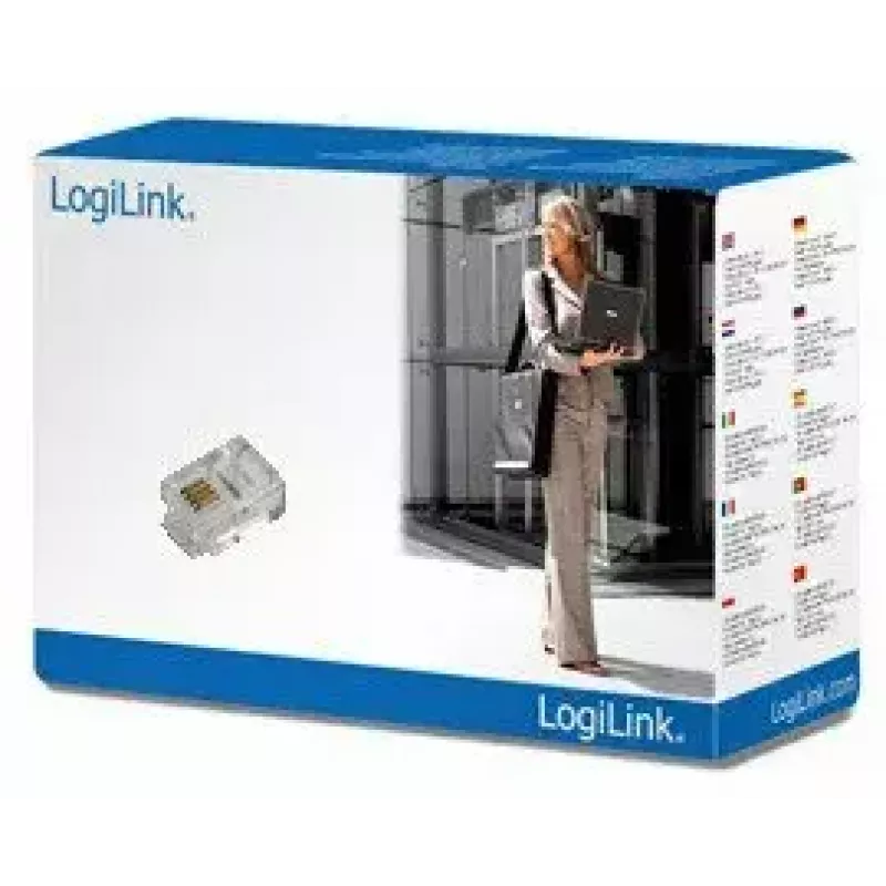 Ficha RJ11 LogiLink MP0018 transparente