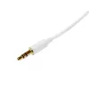 Cabo de áudio estéreo 3,5 mm fino branco StarTech.com 1m – macho-macho
