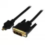 Cabo Micro-HDMI para DVI StarTech.com 1 m – cabo adaptador Micro-HDMI para DVI – cabo conversor de vídeo de dispositivo Micro-HDMI Type-D para monitor/ecrã/projetor DVI-D Single Link – robusto