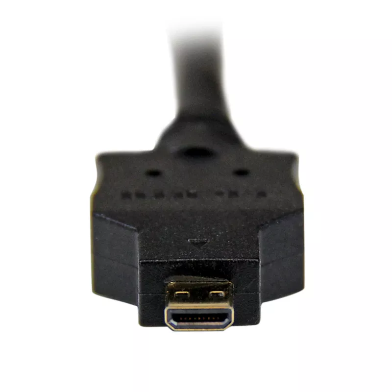 Cabo Micro-HDMI para DVI StarTech.com 1 m – cabo adaptador Micro-HDMI para DVI – cabo conversor de vídeo de dispositivo Micro-HDMI Type-D para monitor/ecrã/projetor DVI-D Single Link – robusto
